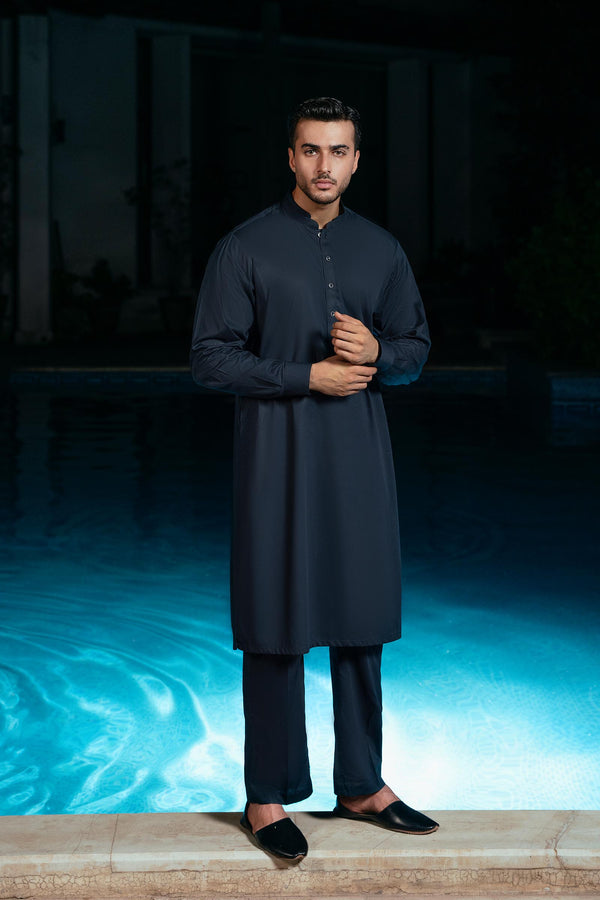 KURTA TROUSER-NAVY-BLU