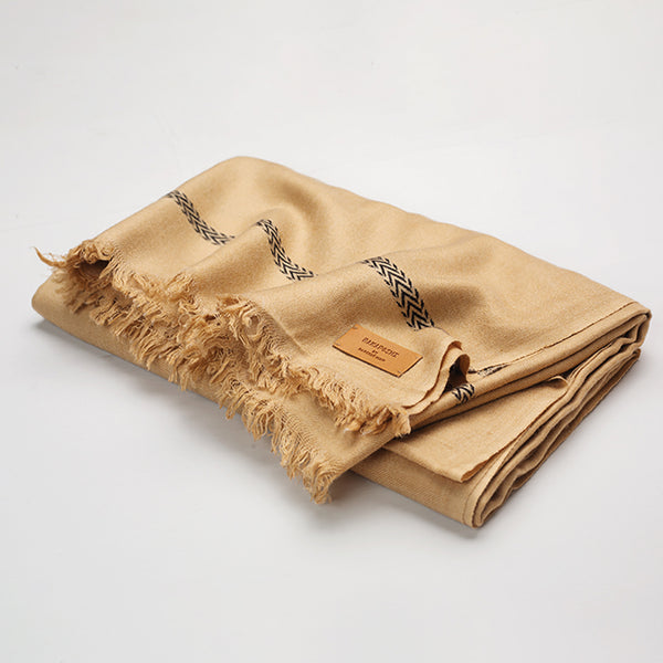 ANGORA SHAWL-Beige