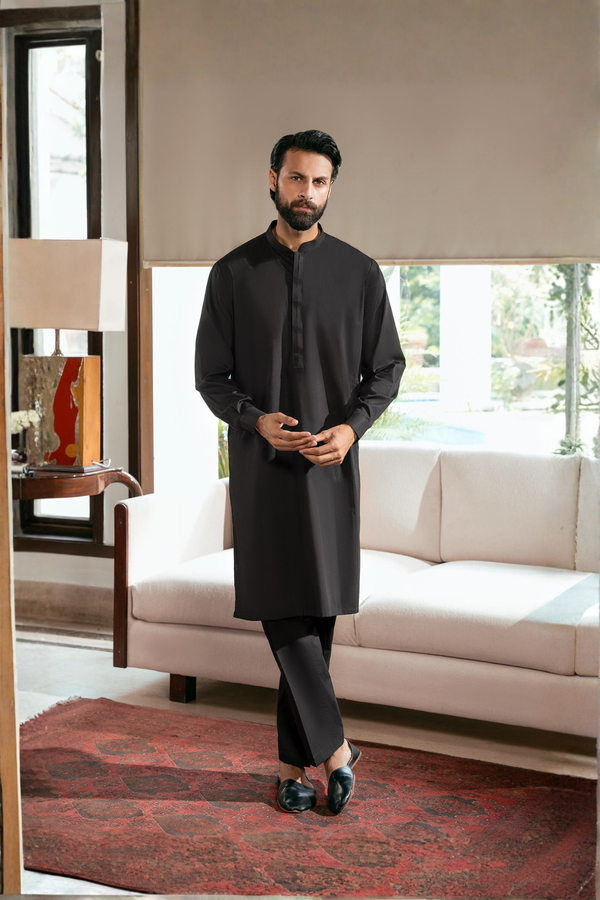 KURTA TROUSER-BLACK